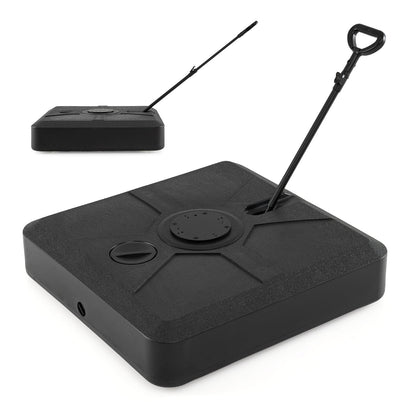 Cantilever Umbrella Base with Wheels and Retractable Pull Rod 150 kg Water and Sand-Black