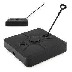 Cantilever Umbrella Base with Wheels and Retractable Pull Rod 150 kg Water and Sand-Black