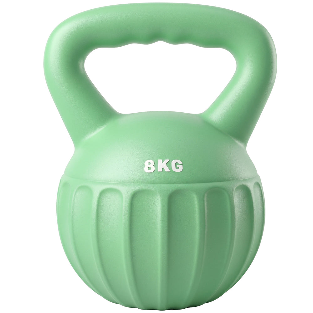SPORTNOW Kettlebell for Strength Training Kettle Bell with Non-Slip Handle 8 kg Green