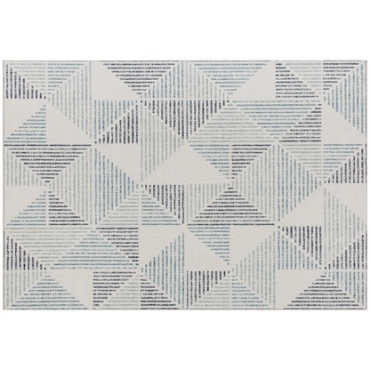 HOMCOM Modern Area Rug, Geometric Pattern Non-Slip Washable Rug, Soft Floor Carpet for Living Room, Bedroom, Dining Room, Home Office, 290 x 200 cm, Multi-Coloured