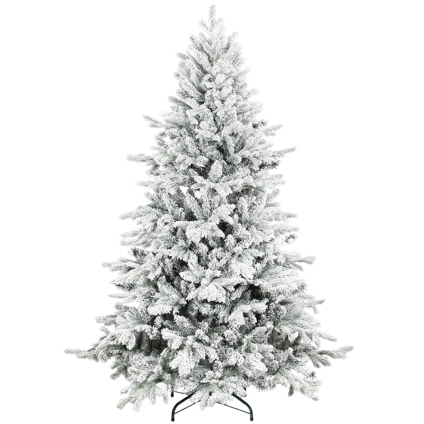 HOMCOM 6ft Snow Flocked Artificial Christmas Tree