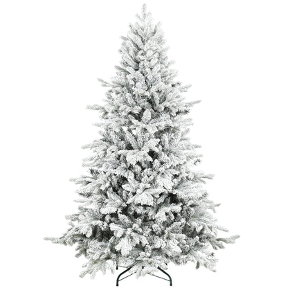 HOMCOM 6ft Snow Flocked Artificial Christmas Tree