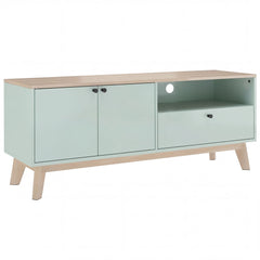 HOMCOM TV Stand Cabinet for Television up to 36 Inch, Modern TV Unit with 2 Doors, Entertainment Center with Adjustable Shelf