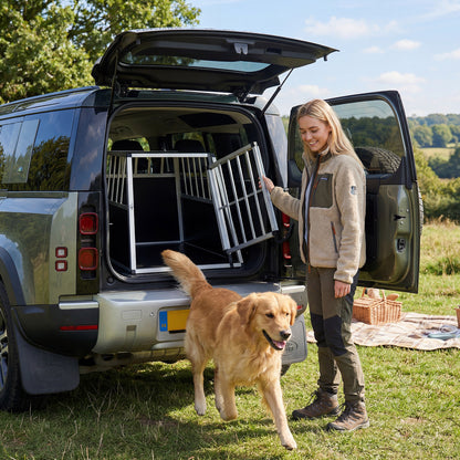 Chew Proof Dog Cage for Small Medium Dogs with Trapezoidal Design for Camping