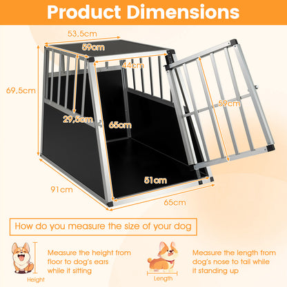 Chew Proof Dog Cage for Small Medium Dogs with Trapezoidal Design for Camping