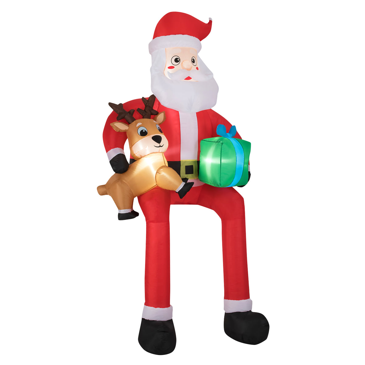 Christmas Inflatable Santa Outdoor Decoration with Built-in LED Lights