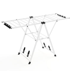 Clothes Drying Rack Foldable Laundry Drying Rack with 18 Drying Rails-White