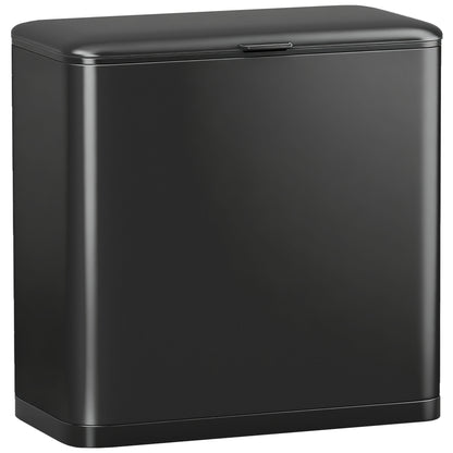 HOMCOM 8L Hanging Kitchen Bin, Rubbish bin with Lid and Removable Inner Bucket for Kitchen Cabinet Door, Under Sink, Office