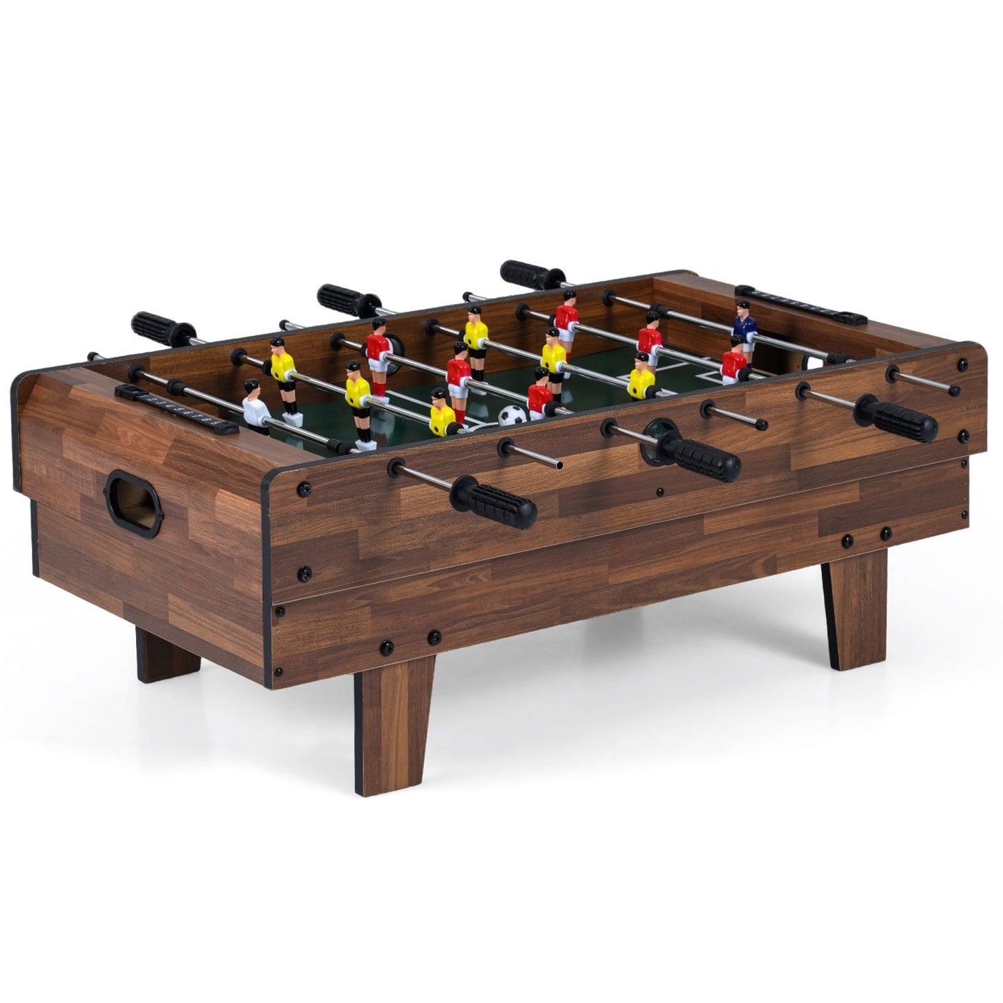 4 in 1 Combo Game Table Set Foosball Table with Billiards-Wood