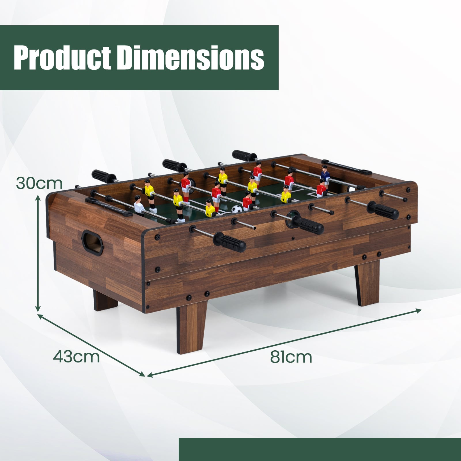 4 in 1 Combo Game Table Set Foosball Table with Billiards-Wood