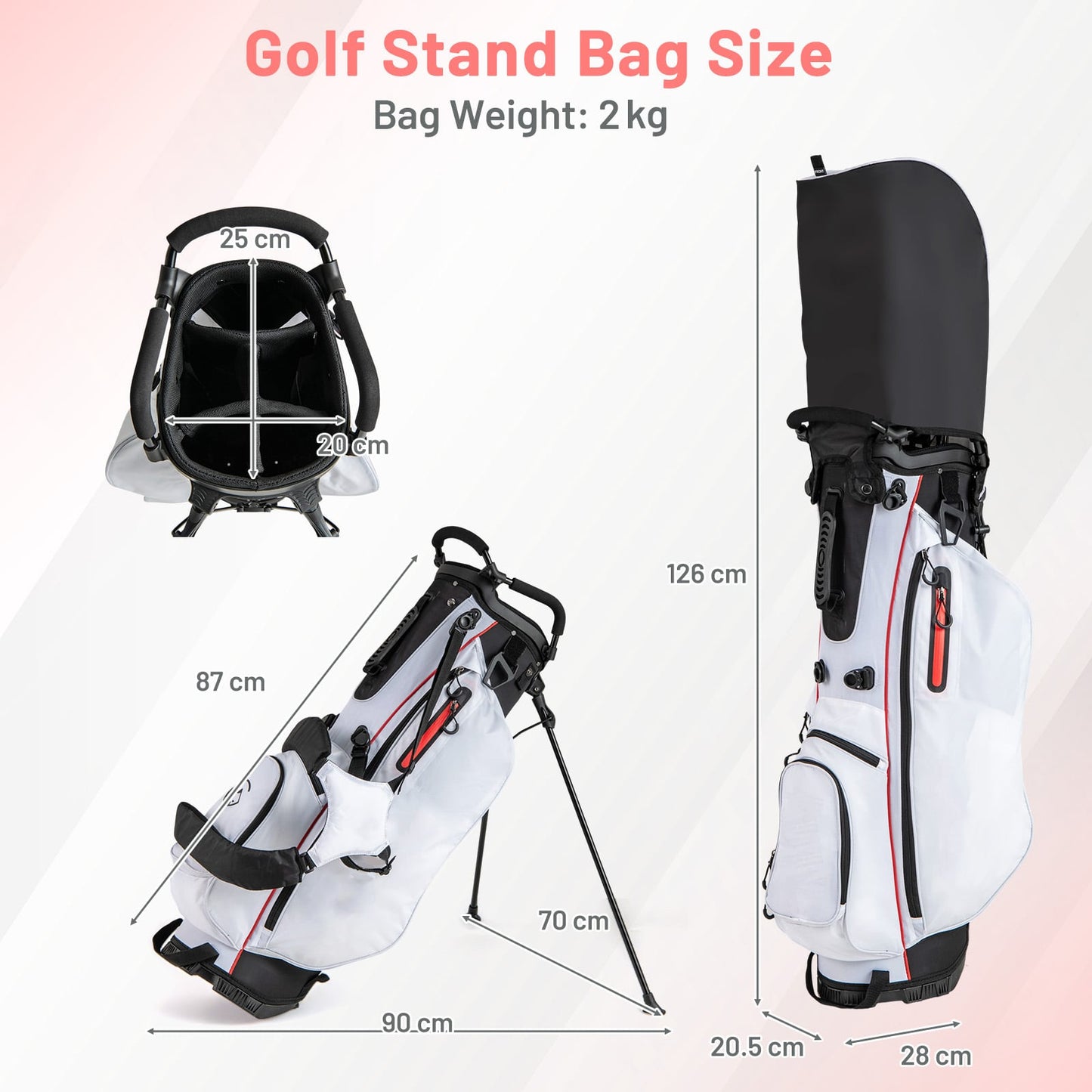 Women's Complete Golf Clubs and Bag Set Right Handed-Red