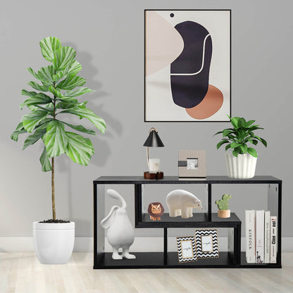 3 Pieces Convertible TV Stand for TVs up to 65 Inches-Black