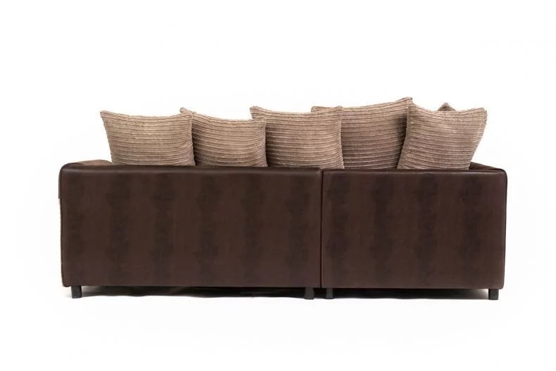 Harvey Cord Fabric Corner Sofa - Black or Brown