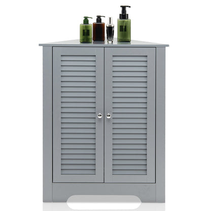 Corner Storage Cabinet Display Unit-Grey