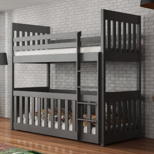 Wooden Bunk Bed Cris with Cot Bed