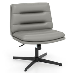 Criss Cross Legged Chair with Adjustable Height for Bedroom-Grey