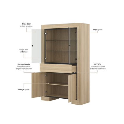 Cuba 13 Tall Display Cabinet 113cm