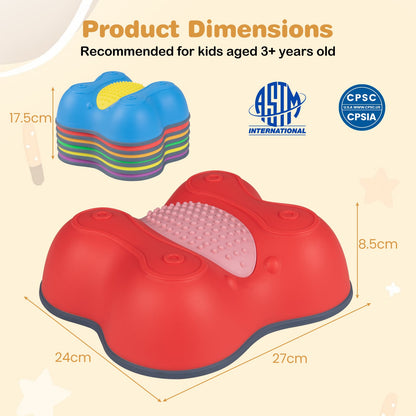 Cute Butterfly Theme 6 Pieces Stepping Stones Non-Slip Design for Ages 3+ Kids