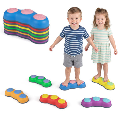 Cute Peanut Theme 5 Pieces Stepping Stones Non-Slip Design for Ages 3+ Kids