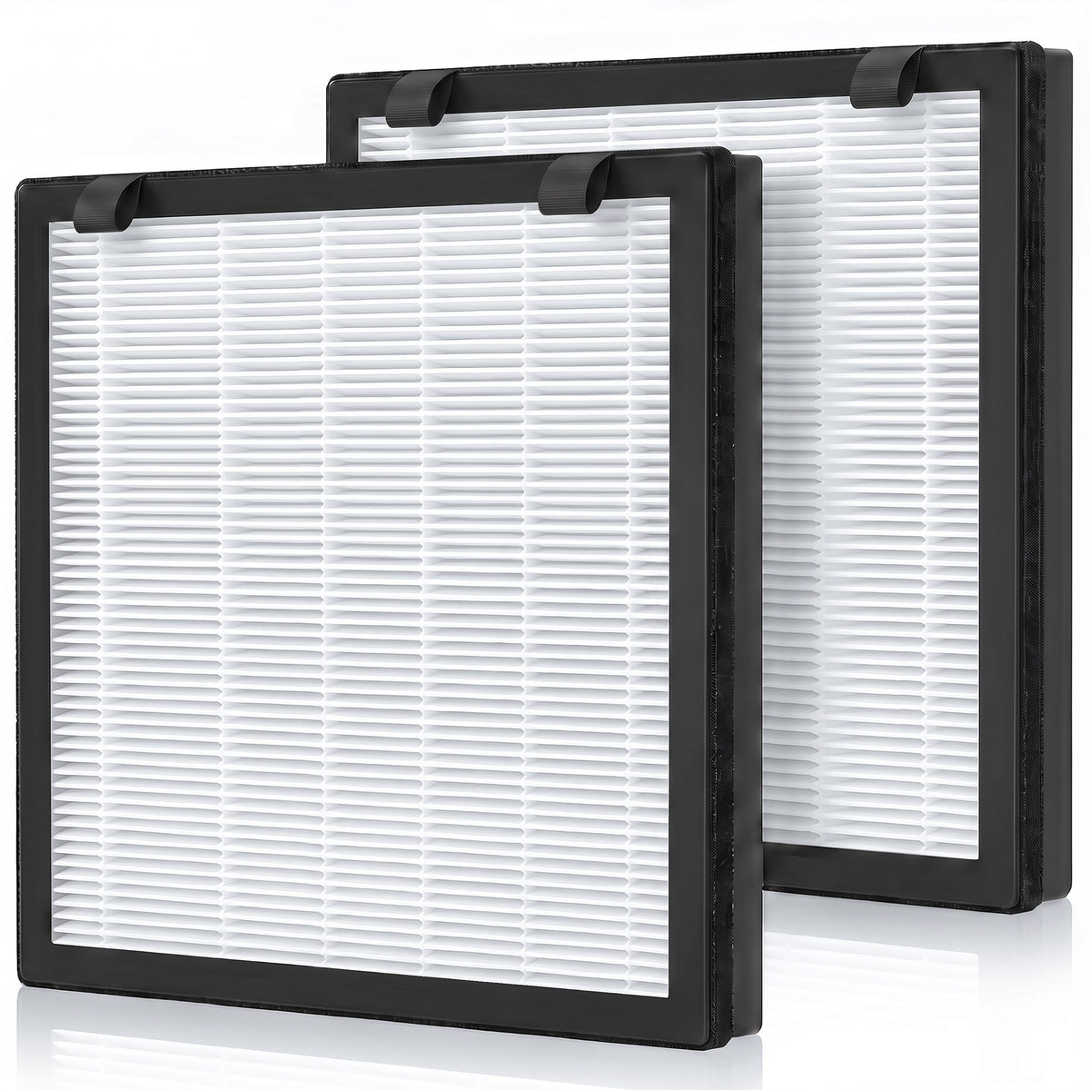 HOMCOM H13 True HEPA Replacement Filter for Air Purifier (Model 823-096), Activated Carbon Filter for Smoke, Pet Odour, 2 Pack