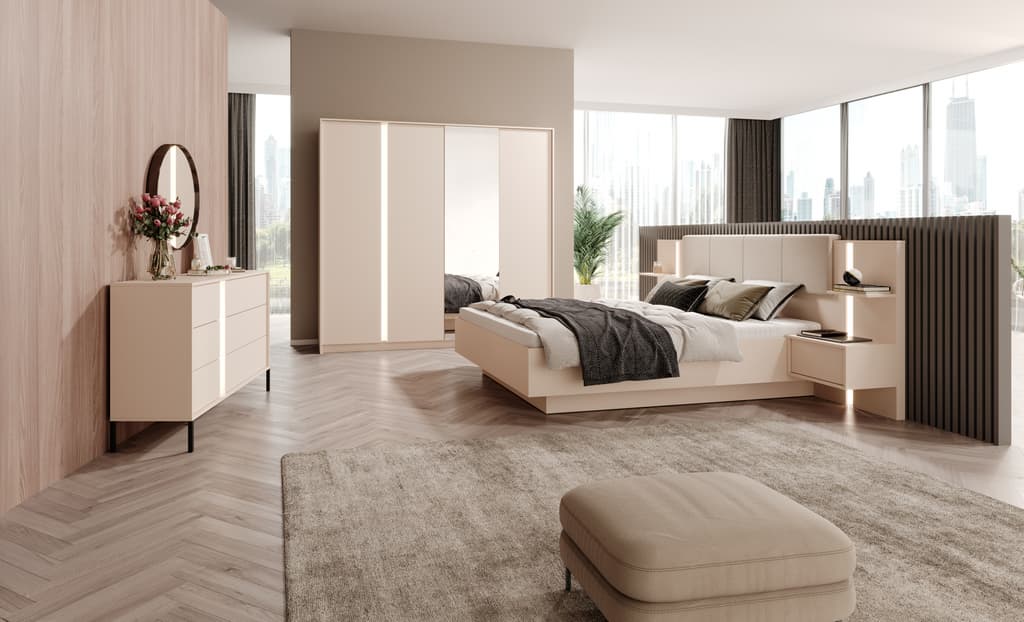 Dast Ottoman Bed With Bedside Cabinets [EU King]