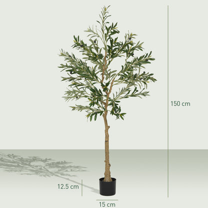 HOMCOM Silk Leaf Artificial Olive Trees