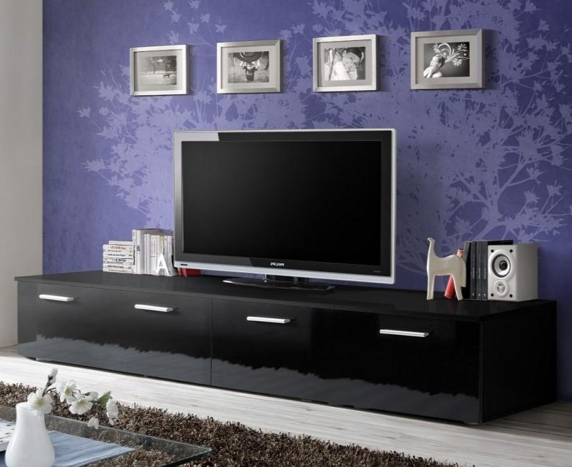 Duo TV Cabinet in Black Gloss
