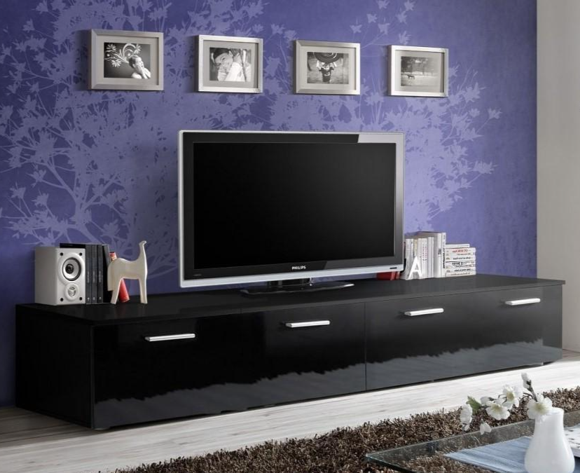 Duo TV Cabinet in Black Gloss
