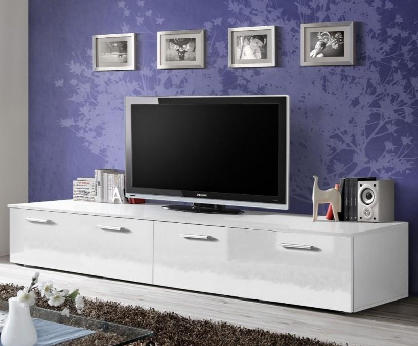 Duo TV Cabinet in White Gloss