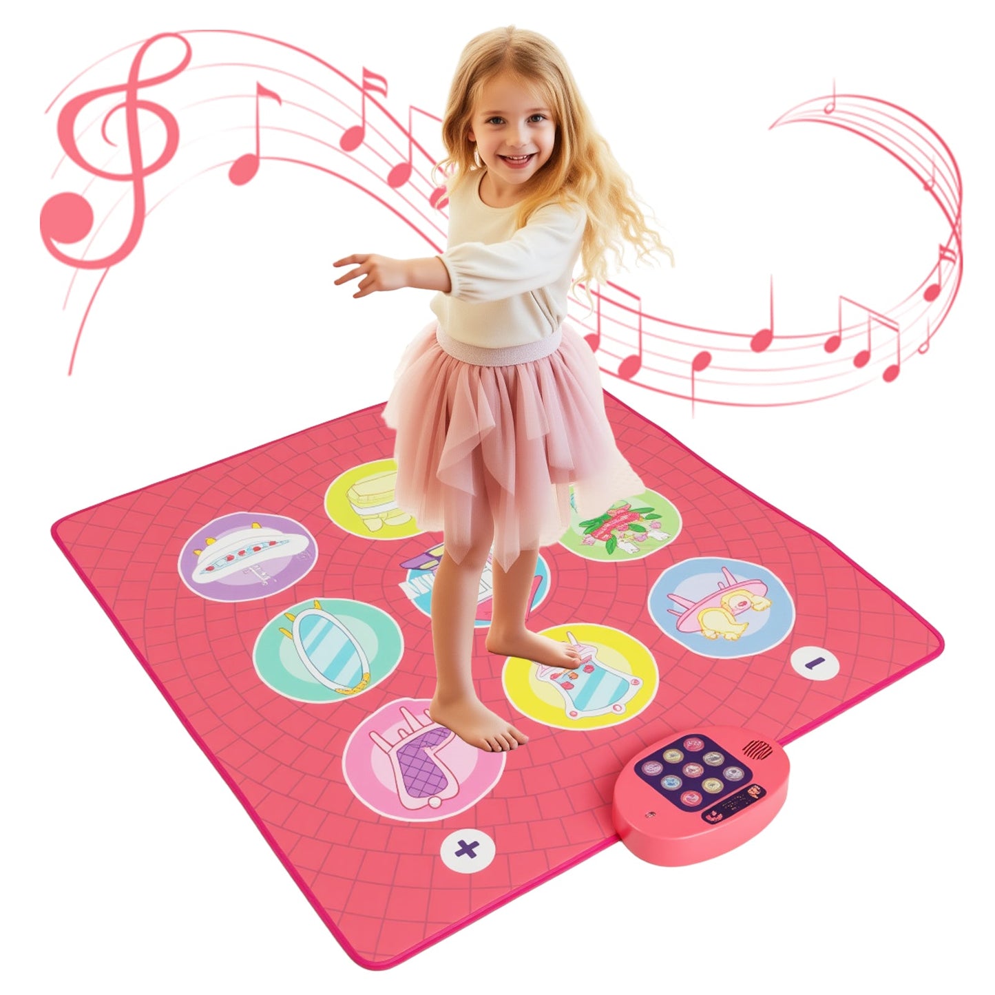 Dance Pad Game Toy with 5 Levels and 9 Keyboard Sounds for 3+ Kids