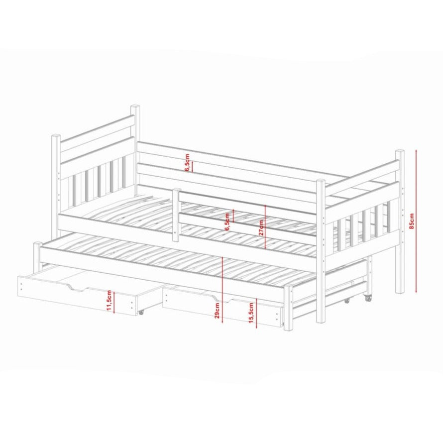 Daniel Double Bed with Trundle