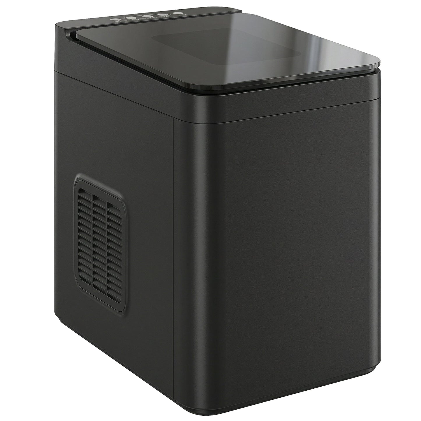 HOMCOM Countertop Ice Maker Machine Self-Cleaning Compact Ice Machine with Ice Scoop and Basket Black