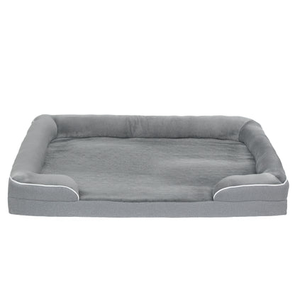 PawHut Dog Sofa Bed, Washable Pet Bed with Removable Cover and Non-Slip Bottom for Small, Medium and Large Dogs, Grey