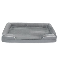PawHut Dog Sofa Bed, Washable Pet Bed with Removable Cover and Non-Slip Bottom for Small, Medium and Large Dogs, Grey
