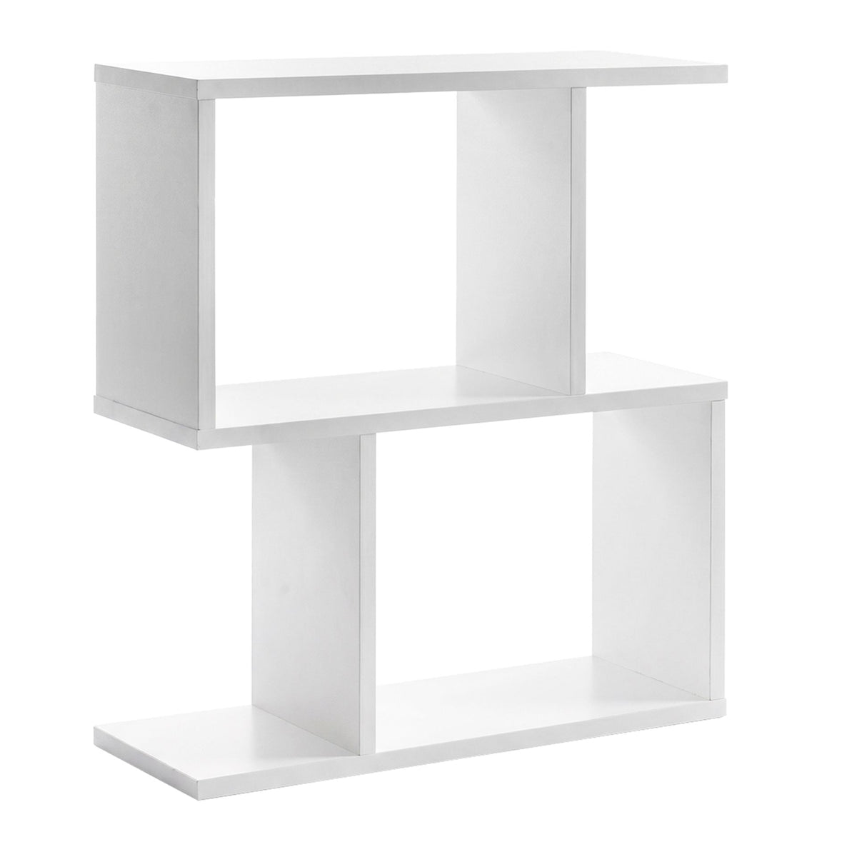 Decorative Storage Shelf Featuring Open Layout and Non-Slip Foot Pads for Entryway Living Room-White