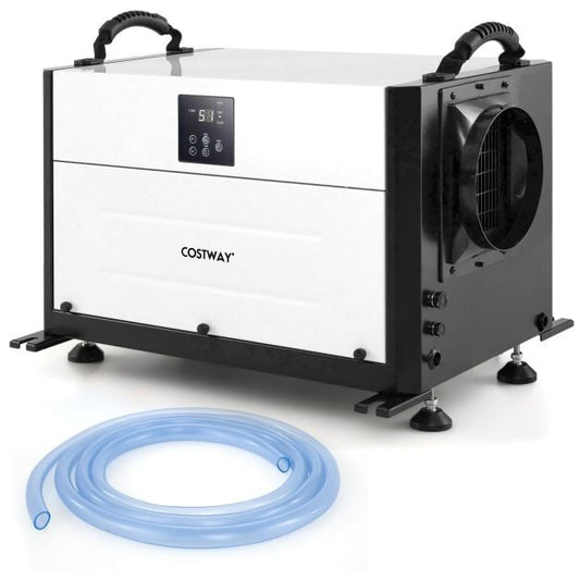 50/70L/Day Crawl Space Dehumidifier with 3 Modes and 24H Timer-Black-70L