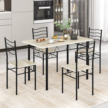 Counter Height Table with Spacious Rectangular Tabletop for Home Restaurant-Natural