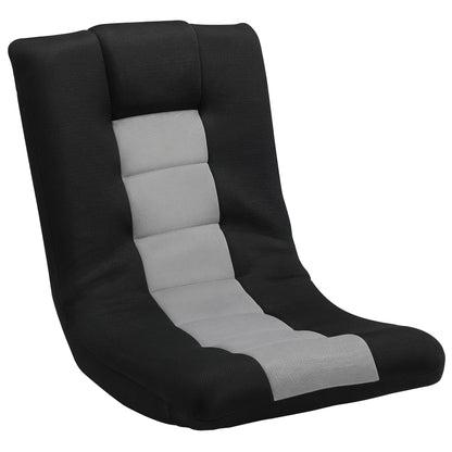 HOMCOM Floor Chair, Folding Floor Sofa with Adjustable Backrest, Wide Seat, Swivel Base, Black