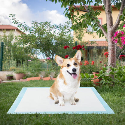 Dog and Puppy Pee Pads 90 x 60 cm(150 Counts) 6-Layer Leak-Proof Pet Pads-Blue