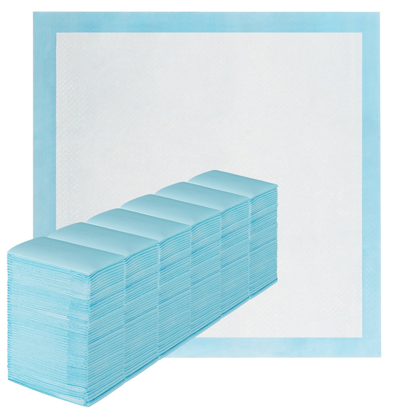 Dog and Puppy Pee Pads 90 x 90 cm(100 Counts) 6-Layer Leak-Proof Pet Pads-Blue