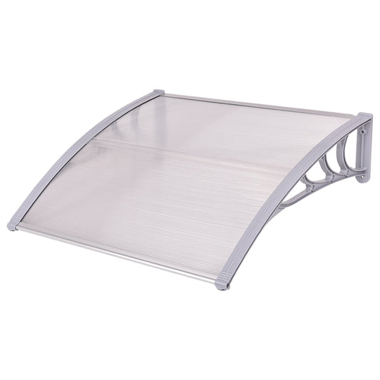 Door Canopy Awning Shelter Front Back Porch Window Roof Outdoor Shade 100*100CM-Gray