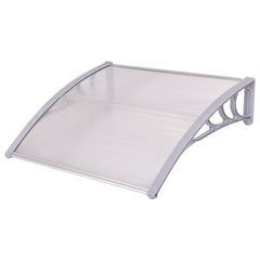 Door Canopy Awning Shelter Front Back Porch Window Roof Outdoor Shade 100*100CM-Gray