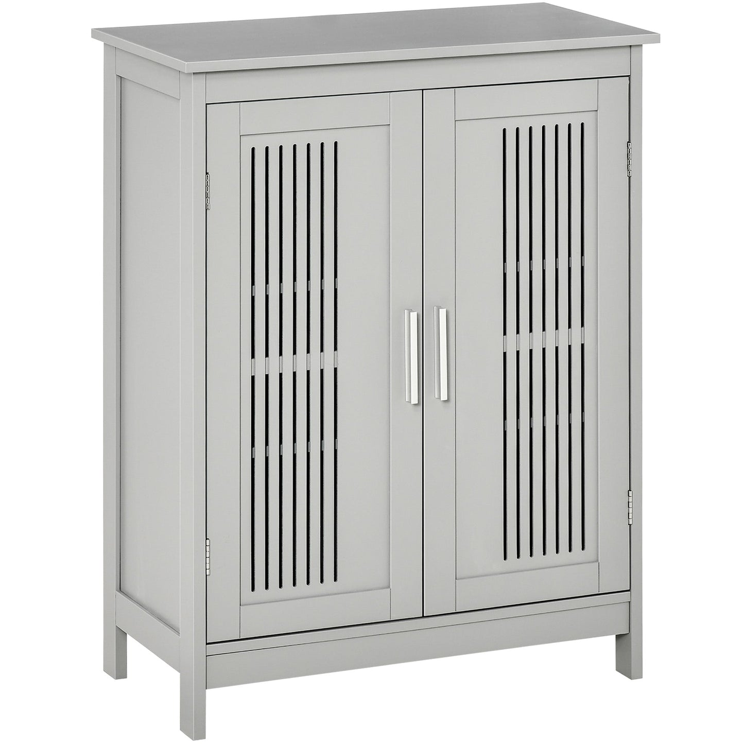 kleankin Modern Bathroom Floor Cabinet - Grey