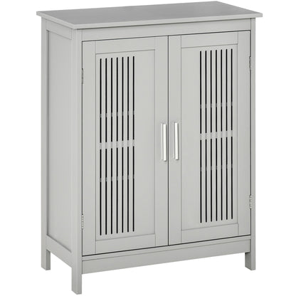 kleankin Modern Bathroom Floor Cabinet - Grey