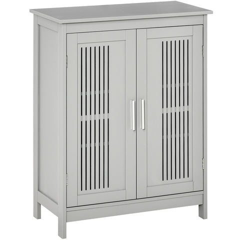 kleankin Modern Bathroom Floor Cabinet - Grey