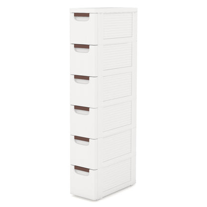 3/4/5/6-Drawer Narrow Storage Cabinet for Small Space-6-Tier