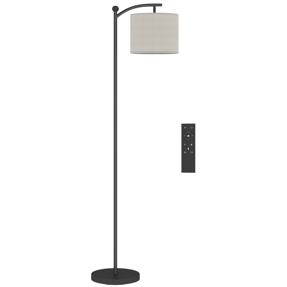 HOMCOM LED Floor Lamp with Remote Control - Black
