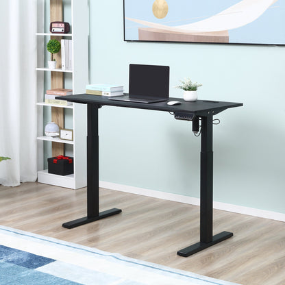 Vinsetto Electric Height Adjustable Standing Desk, 120 cm x 60 cm Memory Preset Stand Up Workstation for Home, Office, Black