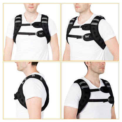 Weighted Vest 5 kg with Reflective Stripe and Adjustable Strap
