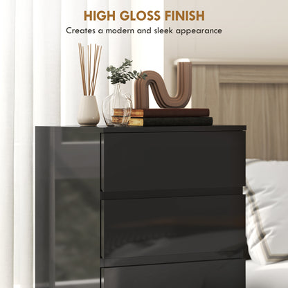 HOMCOM Chest of Drawers, 5-Drawer Storage Cabinets, Modern Dresser, Storage Drawer Unit for Bedroom